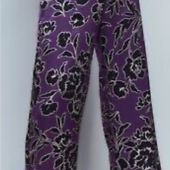Black Top with Purple Floral Pants - Picture 5 of 10